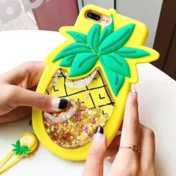 Liquid Glitter Pineapple Case