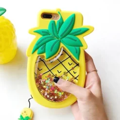 Liquid Glitter Pineapple Case