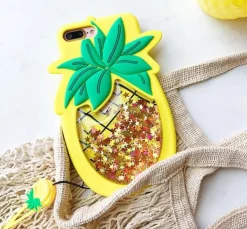 Liquid Glitter Pineapple Case