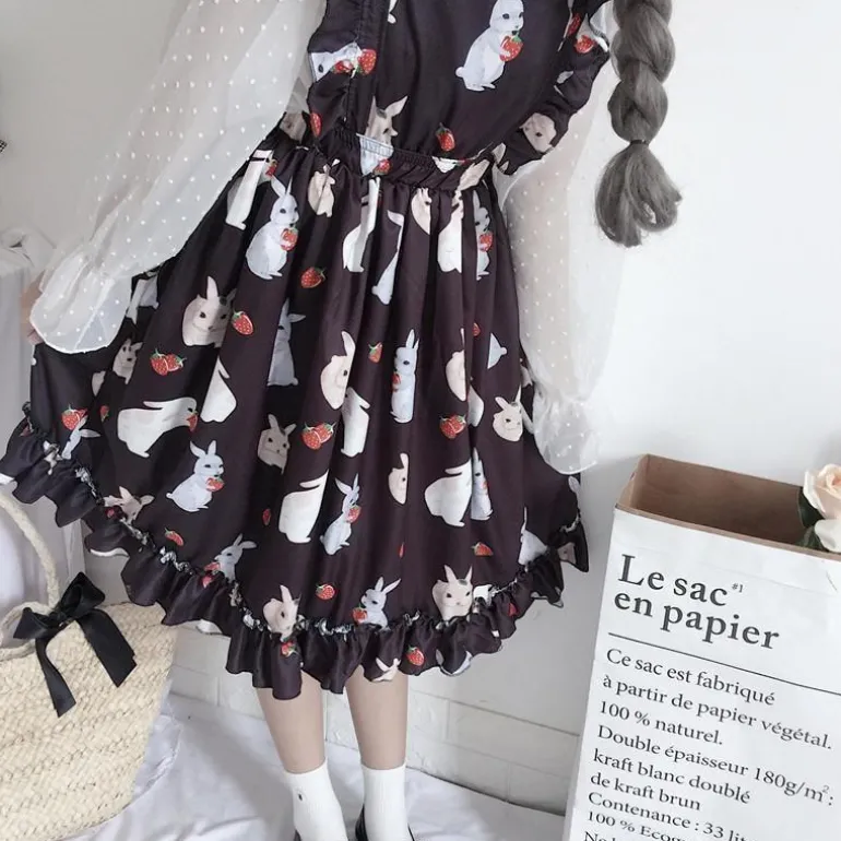 Little Bun Suspender Dress