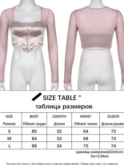 Long Sleeve Satin Bustier