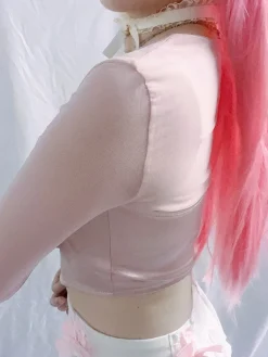 Long Sleeve Satin Bustier