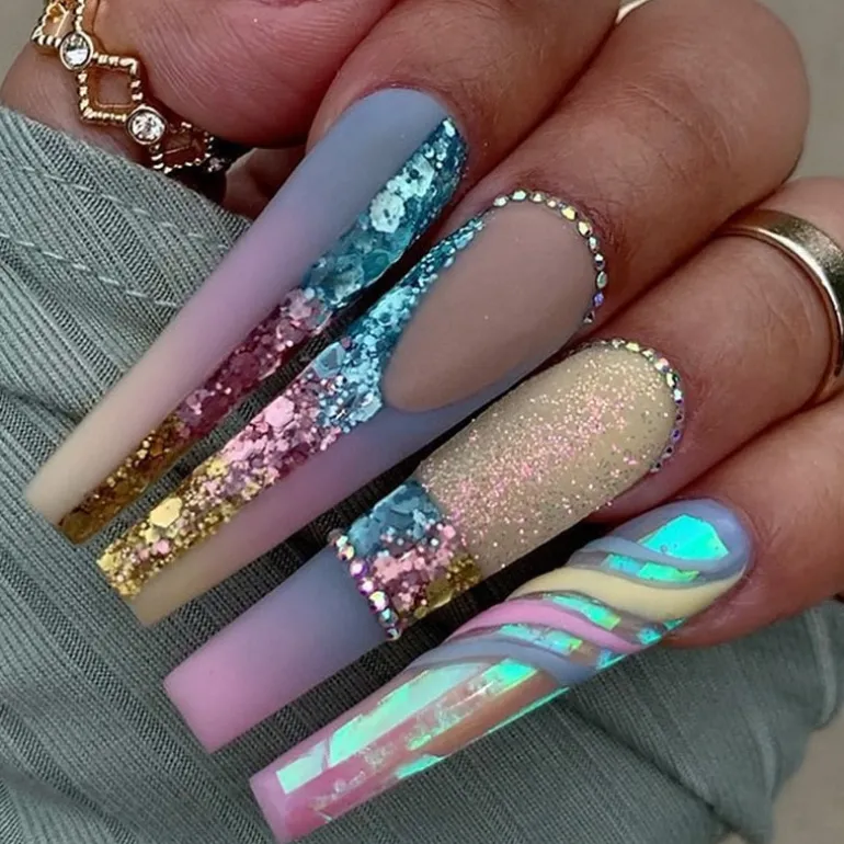 Long Square Press On Nails