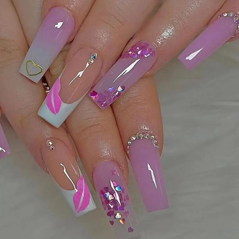 Long Square Press On Nails