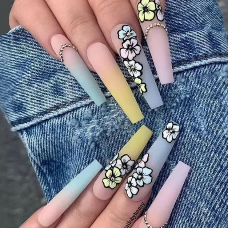 Long Square Press On Nails