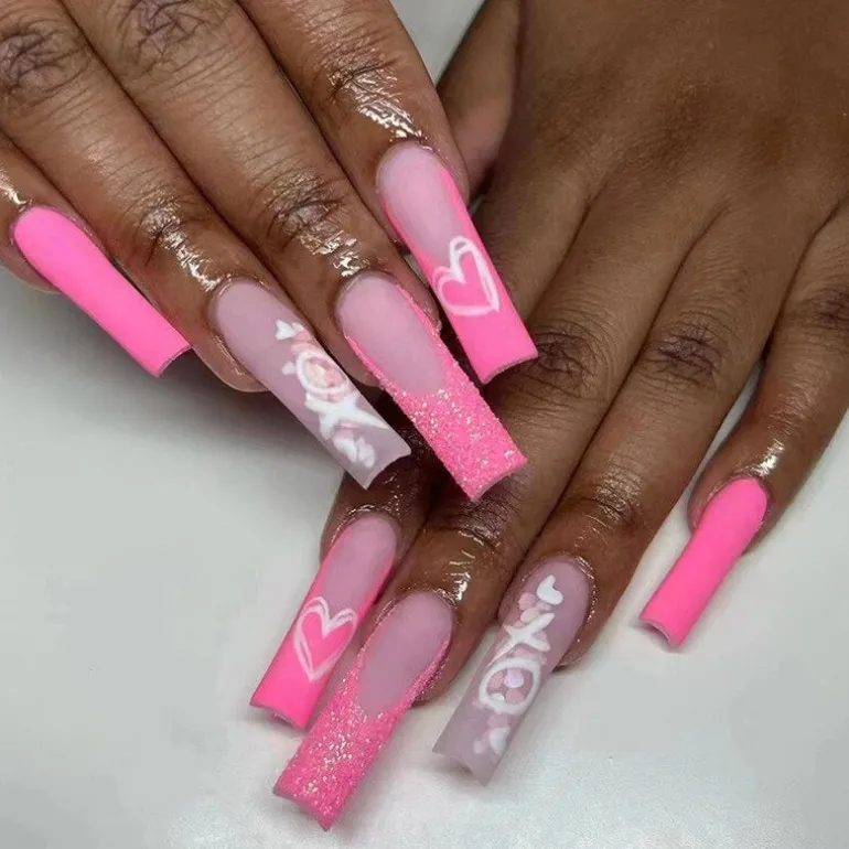 Long Square Press On Nails
