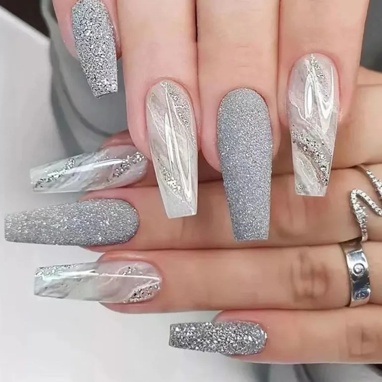 Long Square Press On Nails
