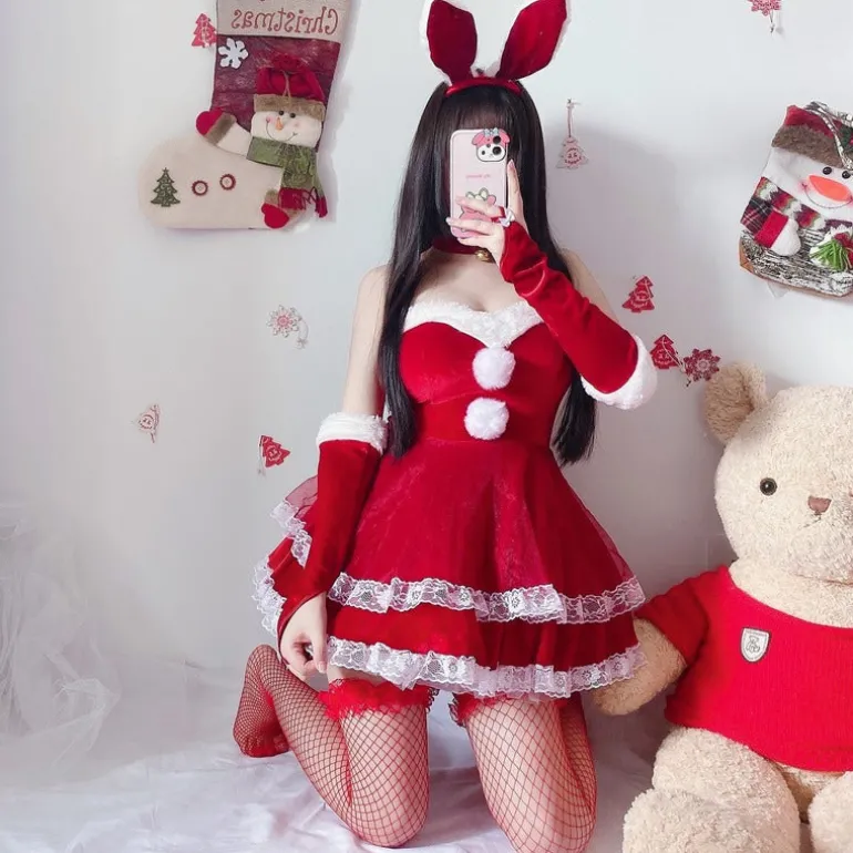 Luxury Santa Bunny Dress Set