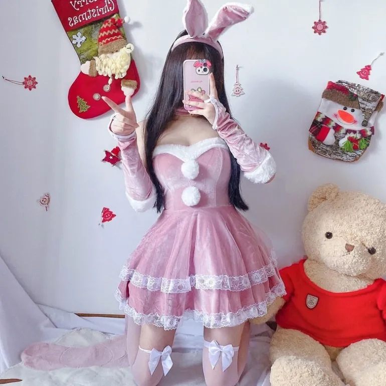 Luxury Santa Bunny Dress Set