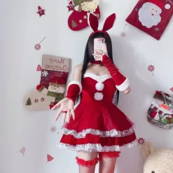 Luxury Santa Bunny Dress Set