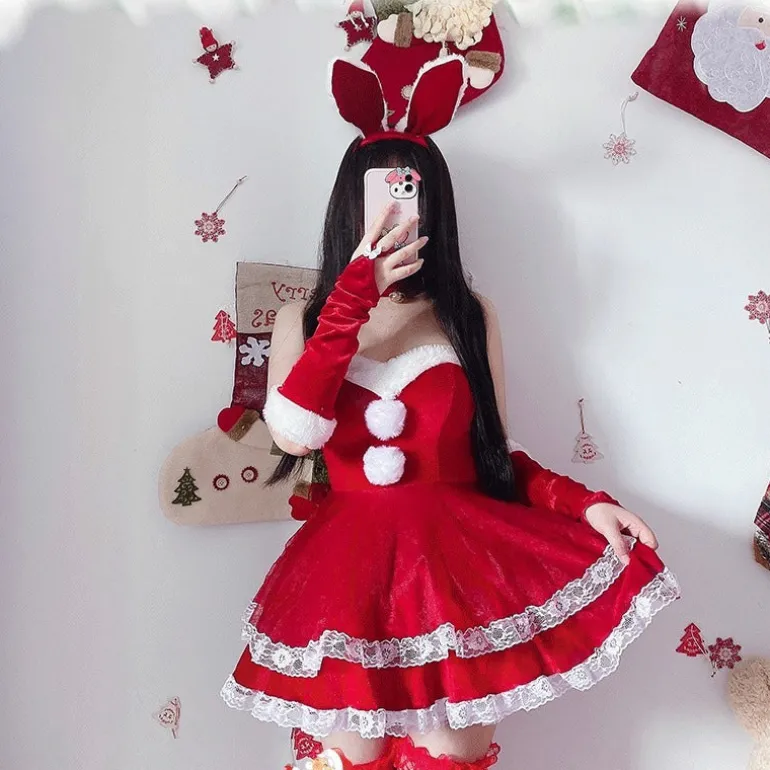 Luxury Santa Bunny Dress Set