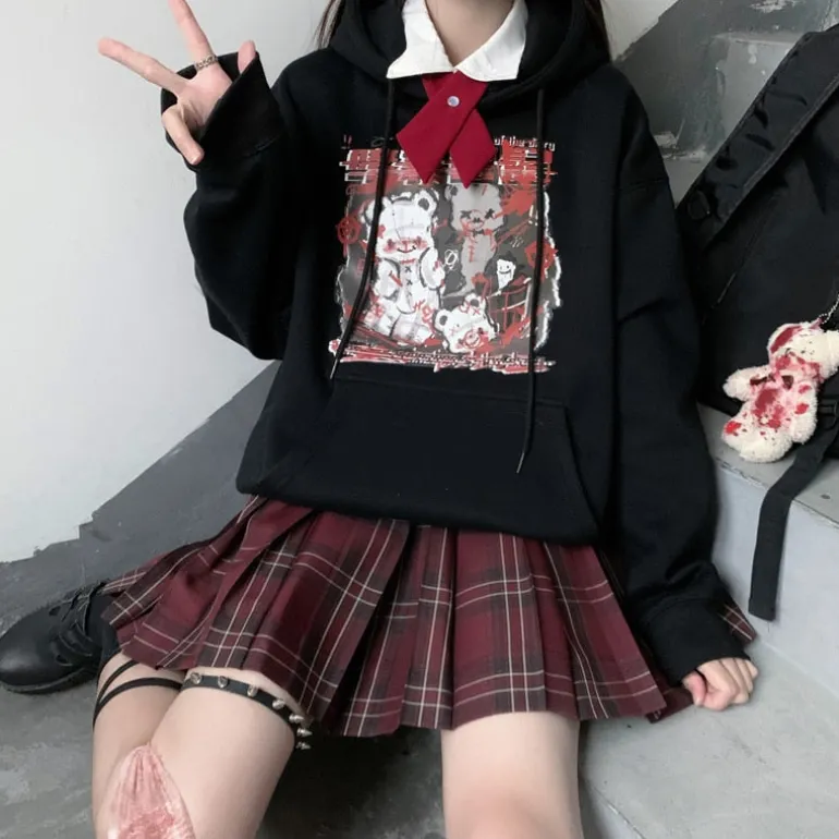 Menhera Bear Hoodie