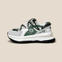 Meow Army Green Sneakers