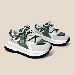 Meow Army Green Sneakers