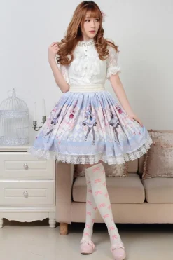 Milky Anime Print Skirt