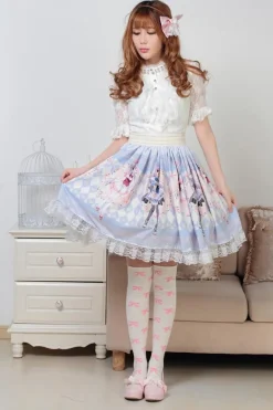 Milky Anime Print Skirt