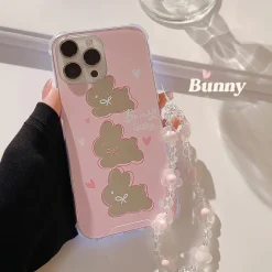 Mirrored Bunny iPhone Case & Chain
