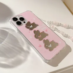 Mirrored Bunny iPhone Case & Chain