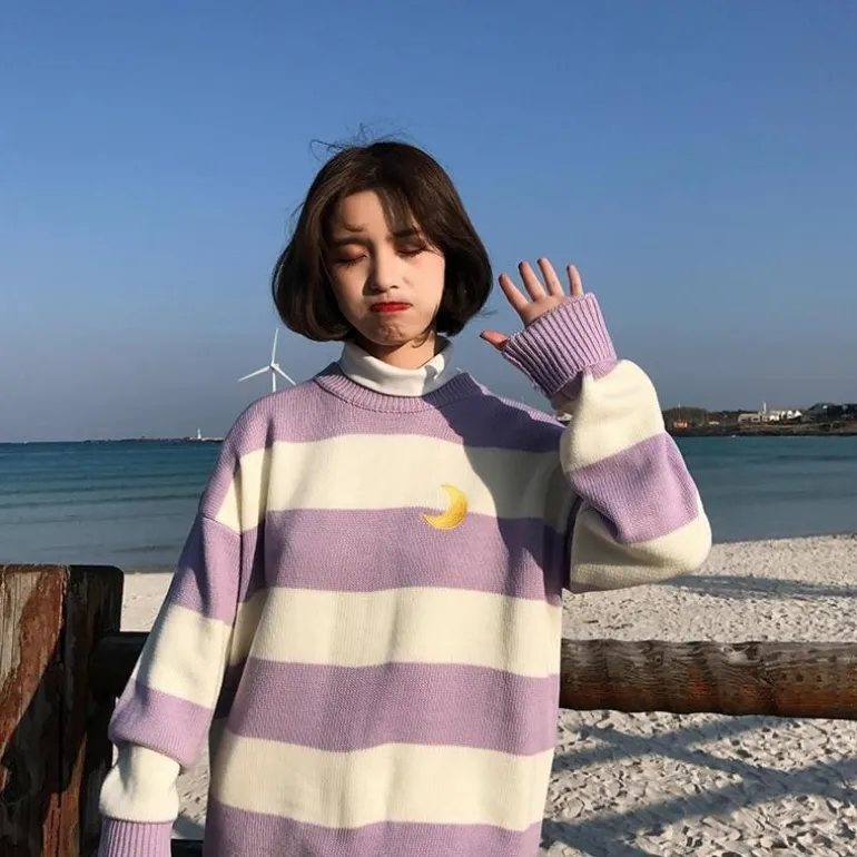Moon Child Pastel Knit Sweater