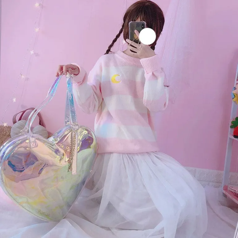 Moon Child Pastel Knit Sweater