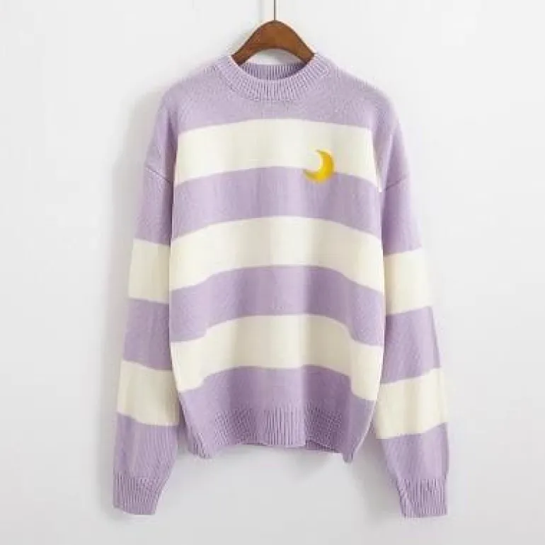 Moon Child Pastel Knit Sweater