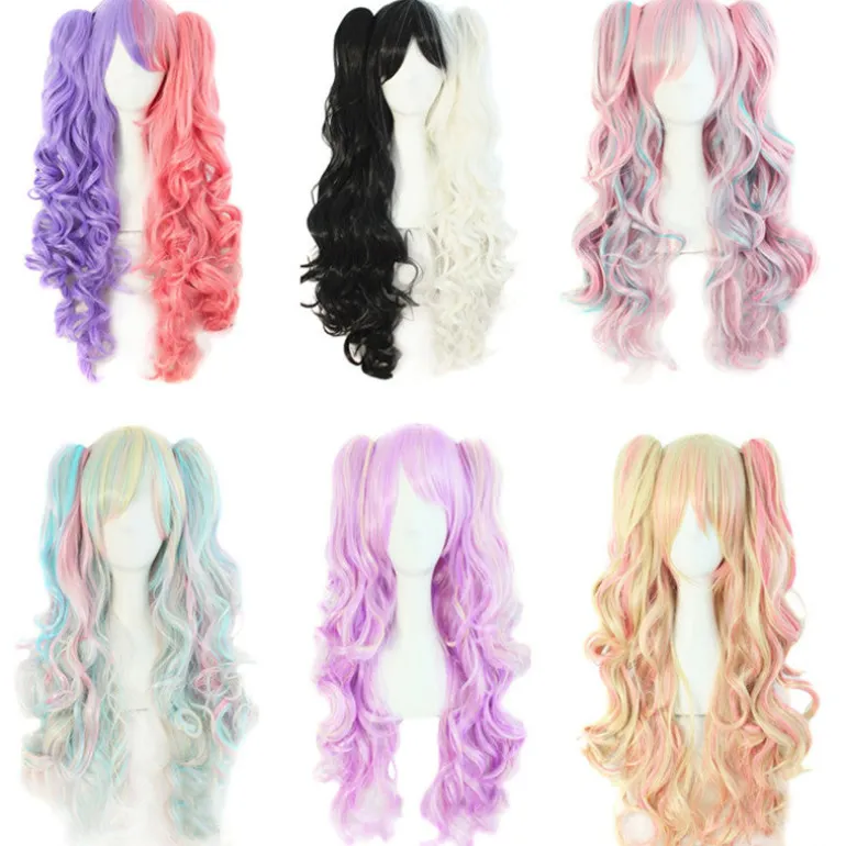 Multi-Color Pigtail Wigs