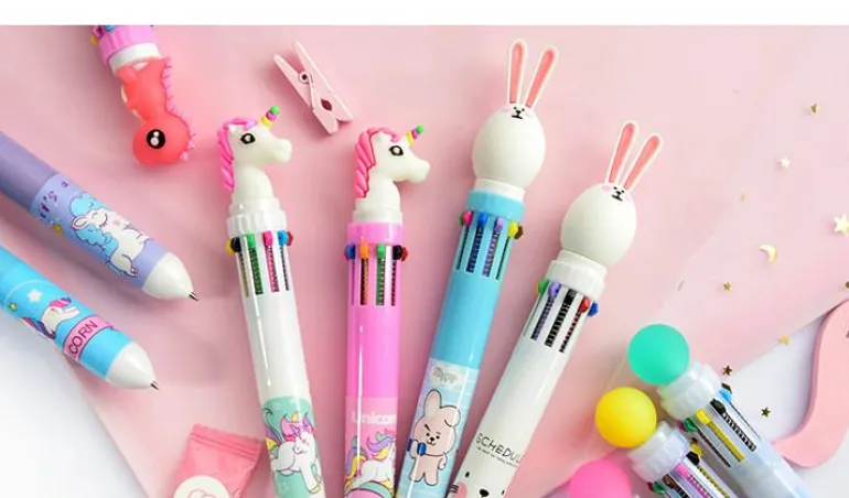 Multicolored Kawaii Pens