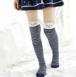 Navy Bear Thigh Highs