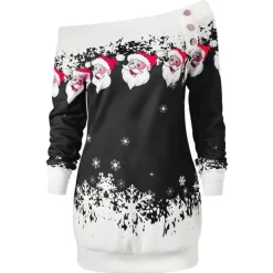 Off The Shoulder Santa Sweater
