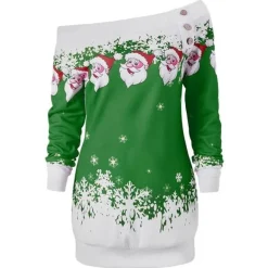Off The Shoulder Santa Sweater