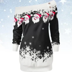 Off The Shoulder Santa Sweater