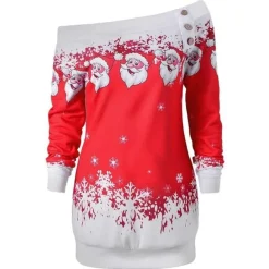 Off The Shoulder Santa Sweater