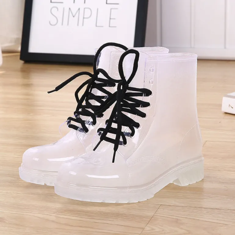 Ombre Transparent Rain Boots