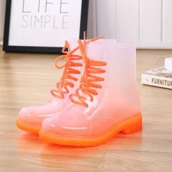 Ombre Transparent Rain Boots