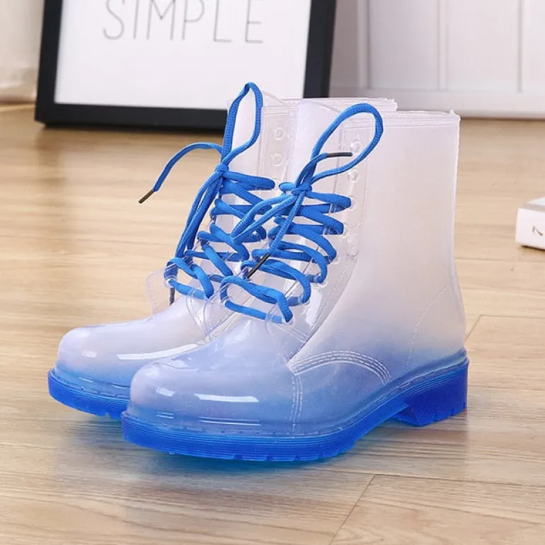 Ombre Transparent Rain Boots