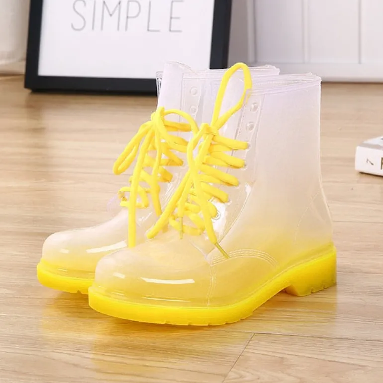 Ombre Transparent Rain Boots