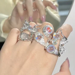 Opal Alien Rings