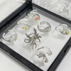 Opal Alien Rings