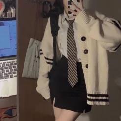 Oversized Academia Knit Cardigan