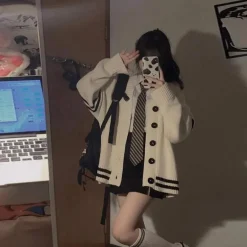 Oversized Academia Knit Cardigan