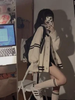 Oversized Academia Knit Cardigan