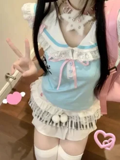 Panda Medic Collared Blouse