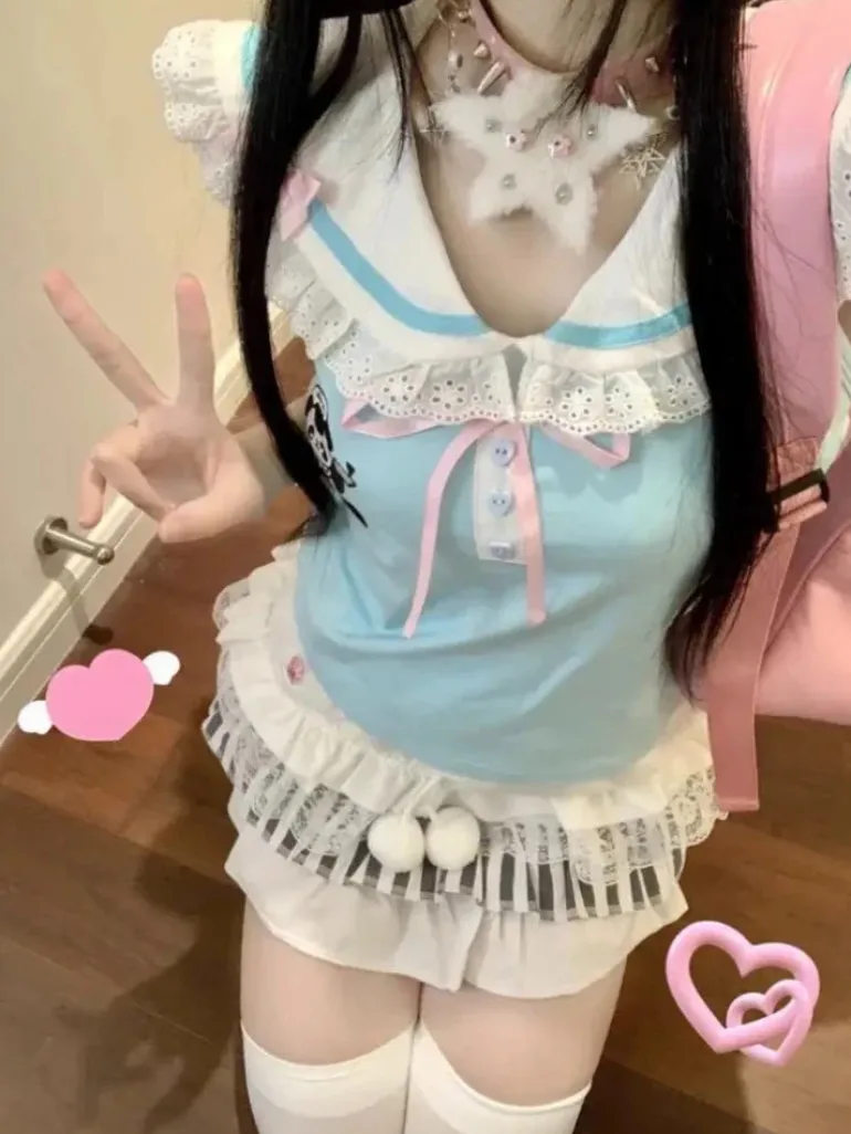 Panda Medic Collared Blouse