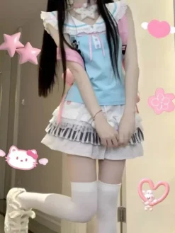 Panda Medic Collared Blouse