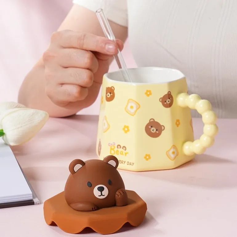 Pastel Animal Mug & Straw Set