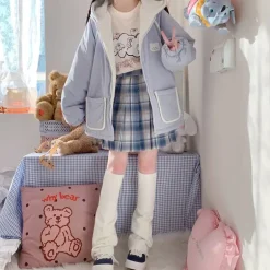 Pastel Bear Double-Sided Jacket