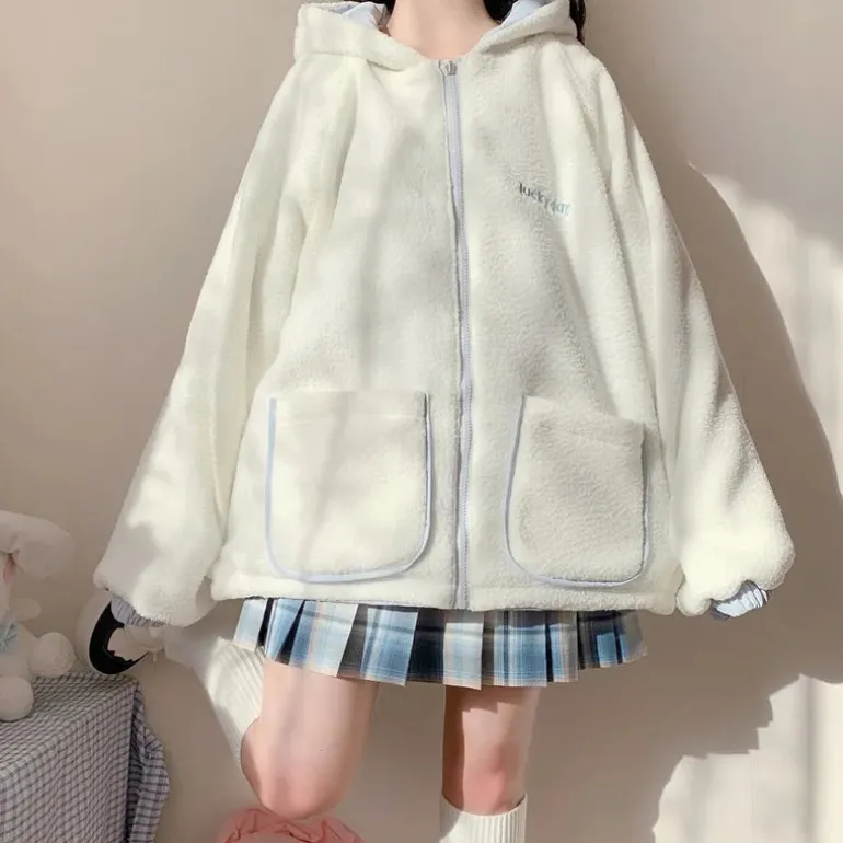 Pastel Bear Double-Sided Jacket
