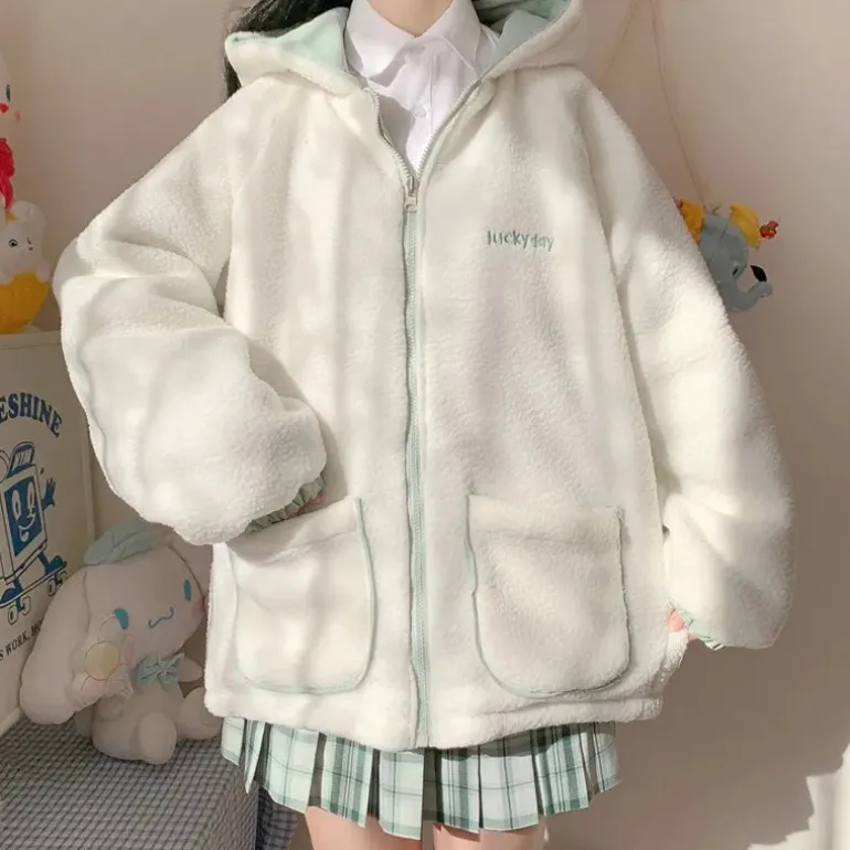 Pastel Bear Double-Sided Jacket