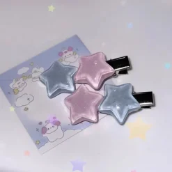 Pastel Candy Star Hair Clips