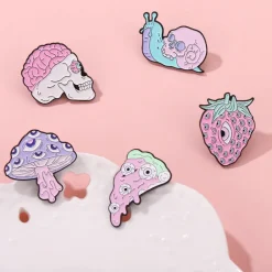 Pastel Goth Creepy Cute Enamel Pin Set